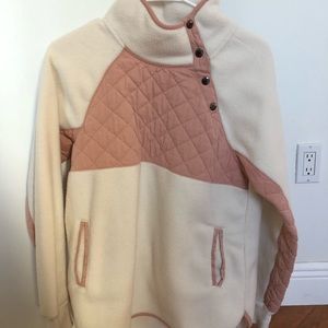 Asymmetrical Snap-Up Fleece